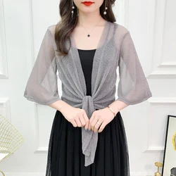 Mariage Bolero Women Female Lace Wedding Jacket Wrap Half Sleeve Open Front Sheer Bolero Shrugs Shawl Bridal Cardigan Tops Coat