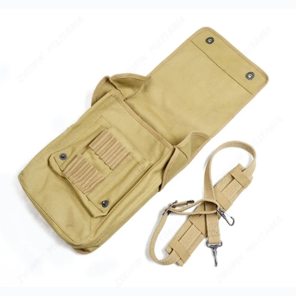 WW2 Army Canvas Map Bag Militaire Map Pack Sundries bag Khaki