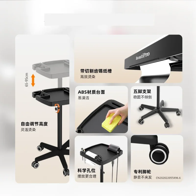 

Organizers Trolleys Salon Furniture Tool Cart Rolling Cart Barber Equipment Professional Aesthetic Trolley Plastic Chariot