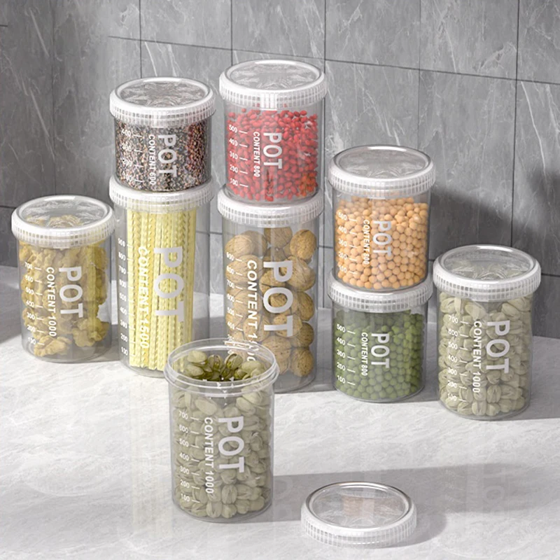 2/4PCS Food Grade Grain Storage Tanks Sealed Cans Moisture-proof Kitchen Jar Organizer Portable Snack Insect Proof Household Box image 4