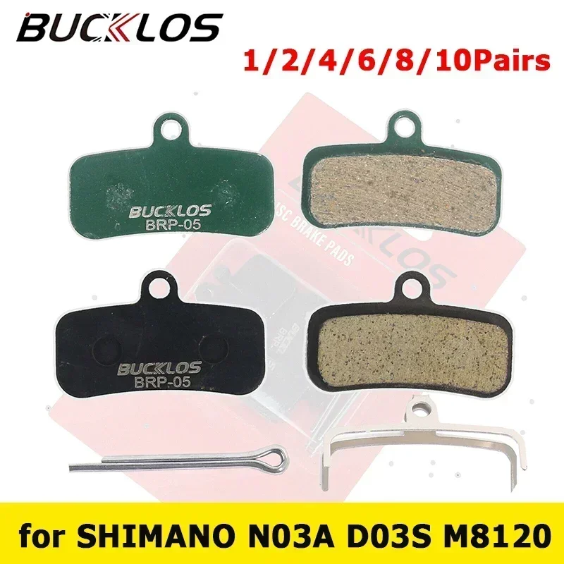 BUCKLOS เซรามิคแผ่นดิสก์เบรค MTB E-Bike สําหรับ Shimano M8120 M8020 Hydraulic Disc สําหรับ D01S D03S จักรยานเบรค Pad 1/2/4/6/10 คู่