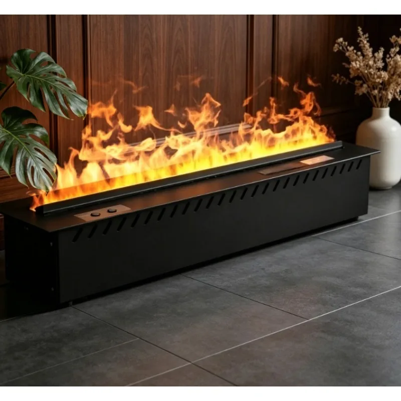 3D Atomization Embedded Simulation Flame Fireplace, Smart Humidifier for Villa Interior Decor