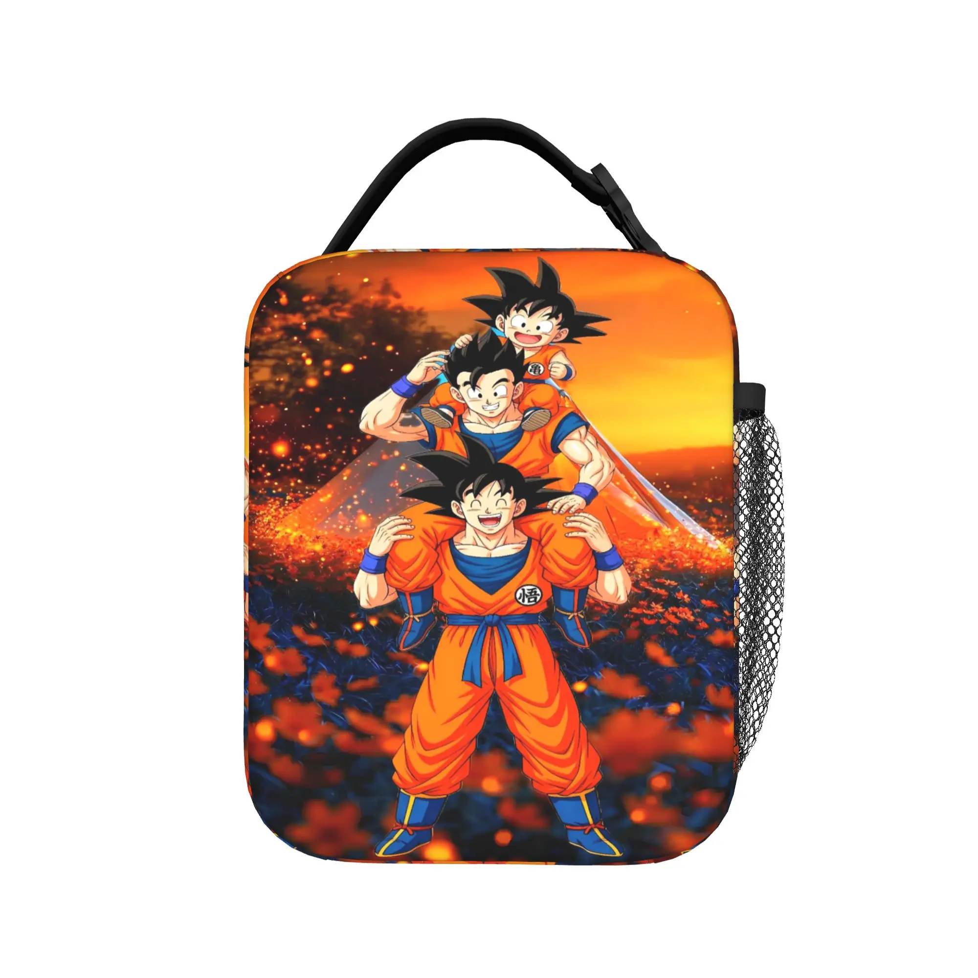 Dragons Ball Anime Song Goku Lunch Bag For Child  Print Travel Lunch Box Fun Portable Insulated Oxford Cooler Bag Back To School
