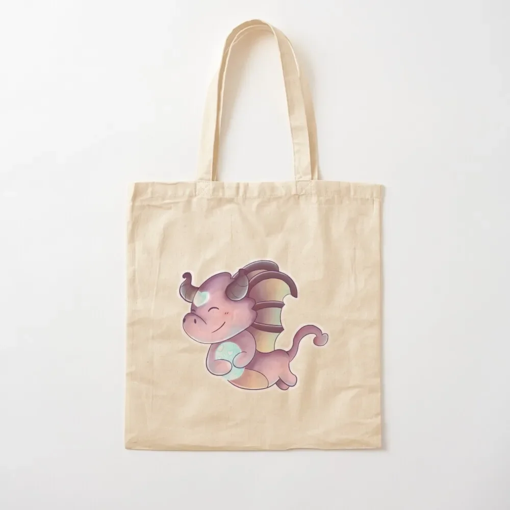 حقيبة حمل على شكل تنين لامع صغير، حقيبة لطيفة، حقائب للسيدات، حقيبة تسوق قابلة لإعادة الاستخدام من القماش #2