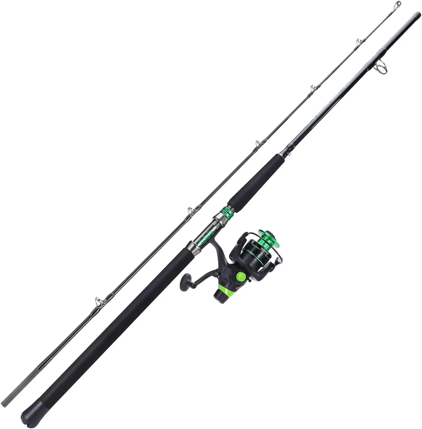 

Saltwater Spinning Combo – 2-Piece Graphite Rod, 5000 Reel, 30lb Drag for Surf & Offshore Fishing