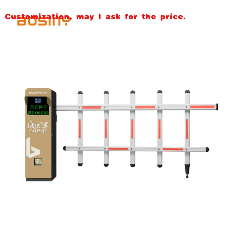 custom.Automatic Barrier Gate Arm Bar Car Pole Barrier Gate Parking Lot Fence Barrier Gate with Lpr Function
