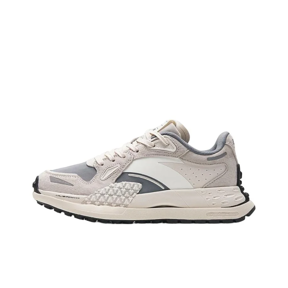 Anta Life Collection Star 202 Slip Resistant Abrasion Resistant Low top Sports Casual Shoes Women's White Gray 122318880A-1