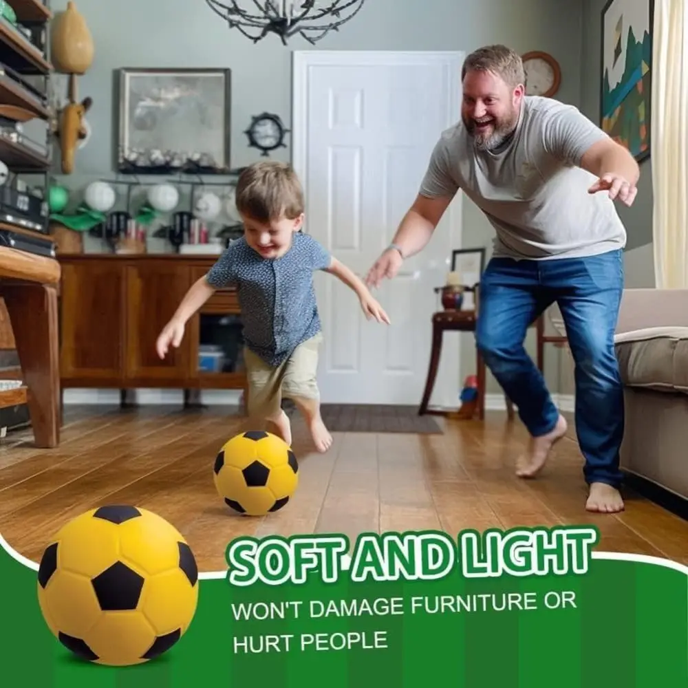 Handleshh 사일런트 축구 경량 저소음 폼 축구공, 어린이 야외 스포츠