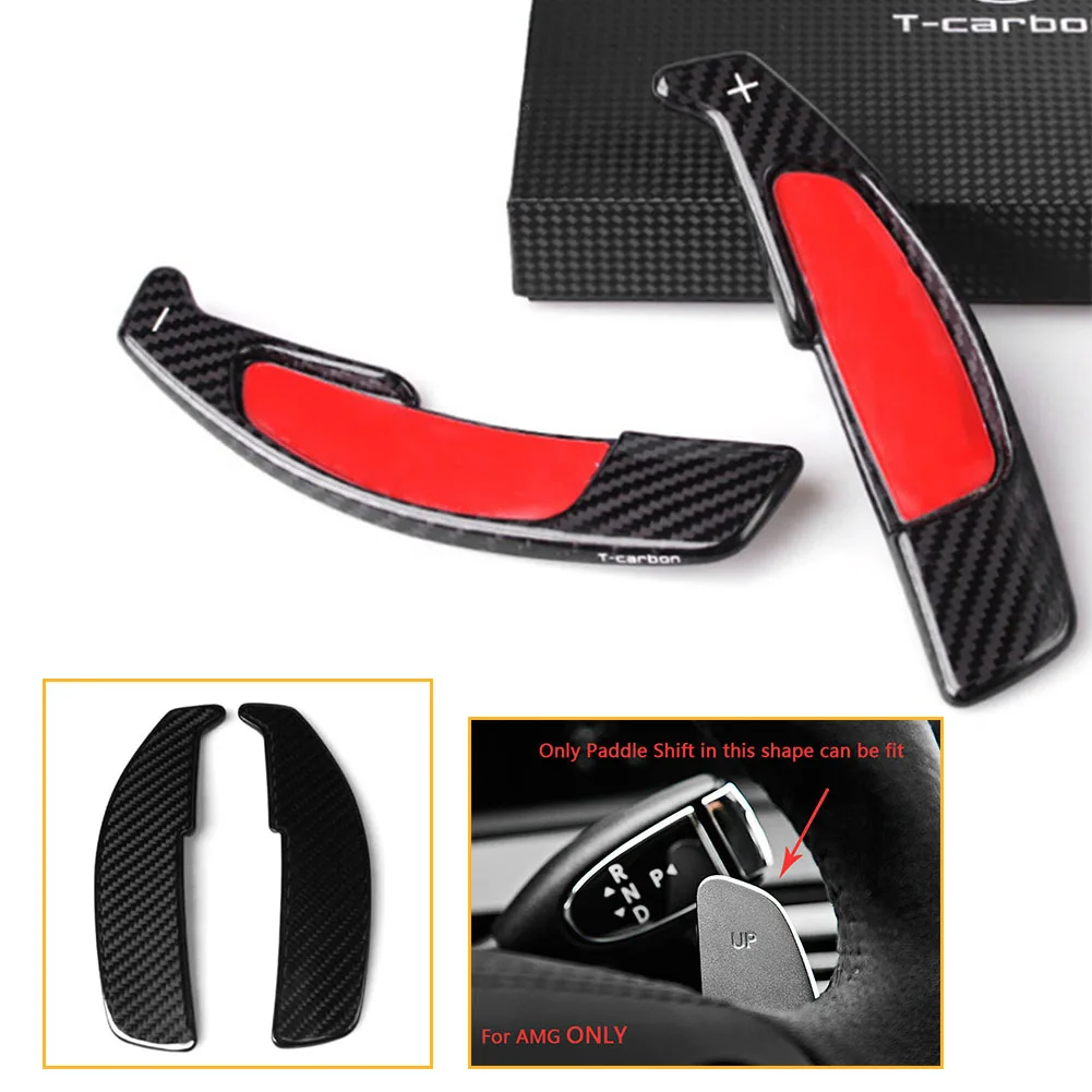 Carbon Fiber Car Steering Wheel Paddle Shift Extension For Mercedes-Benz  C E G E S CLA CLS GLA Class SL63 G63 A45