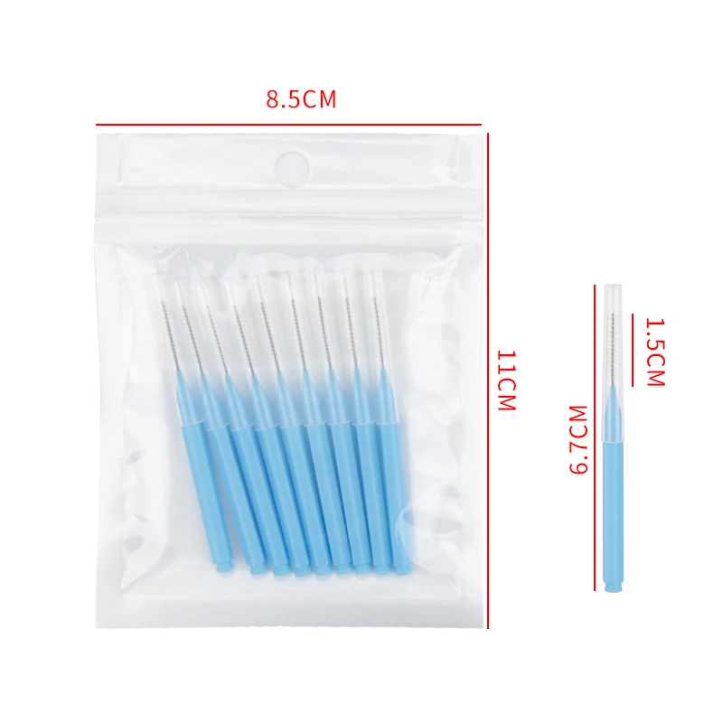 Interdental Brush Cleaner, Dental Floss Brushes, Braces Light, Tooth Picks, Flossers, Eyelash Beauty Tool, 10Pcs