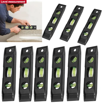 1 ~ 10PCS 휴대용 ABS 쉘 레벨 눈금자 고정밀 강력한 자기 3 버블 레벨 미터 가정용 하드웨어 도구 레이저 레벨