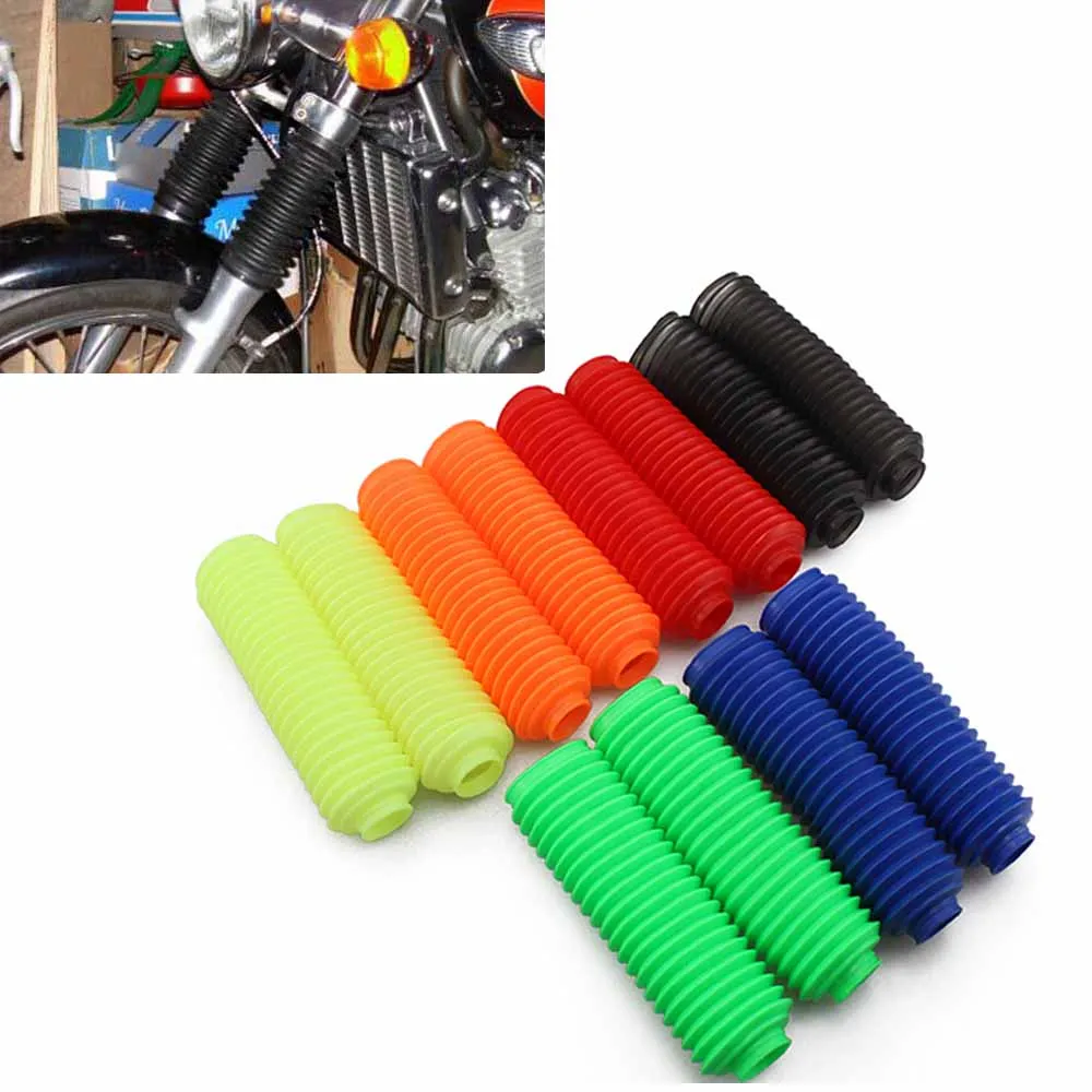 Front Shock Absorber Dust Covers Rubber 1 Pair Universal For Honda Suzuki Kawasaki Yamaha Touring Chopper Motorcycle Accessories