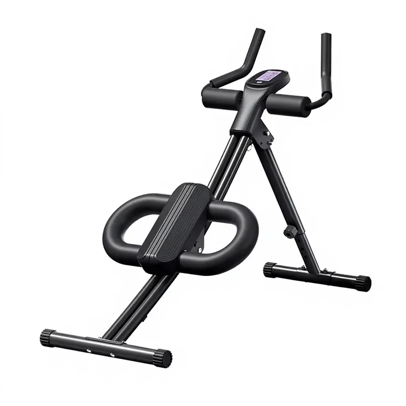 Adjustable folding abdominal trainer with LCD screen, steel core trainer, home gym fitness equipment