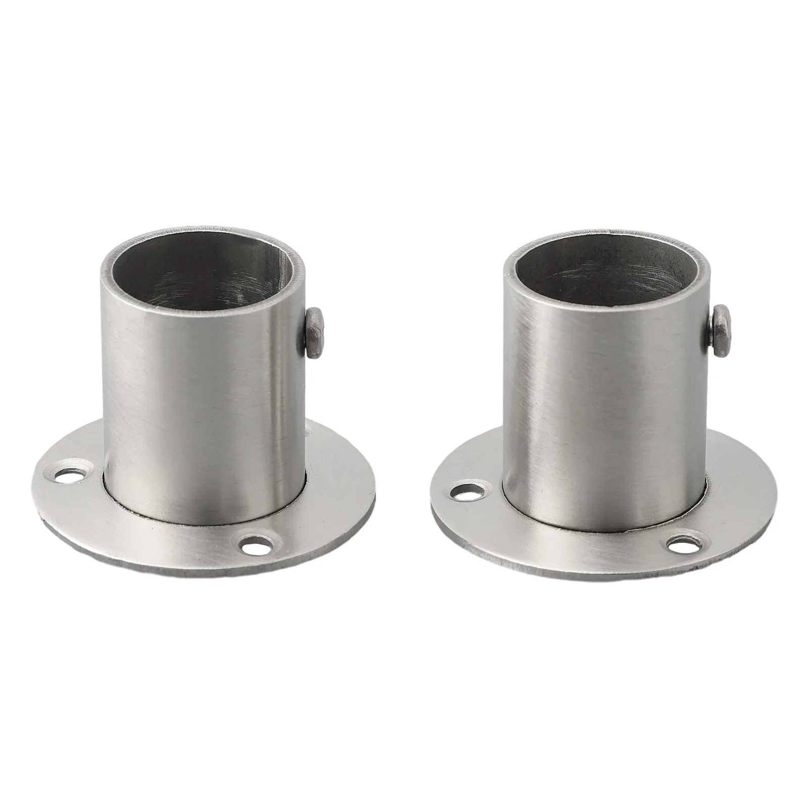 

19.5mm Closet Rod Brackets 22.5mm Closet Clothes High Quality Holder Rod Socket Stainless Steel 2 Pcs Cabinet Accessories