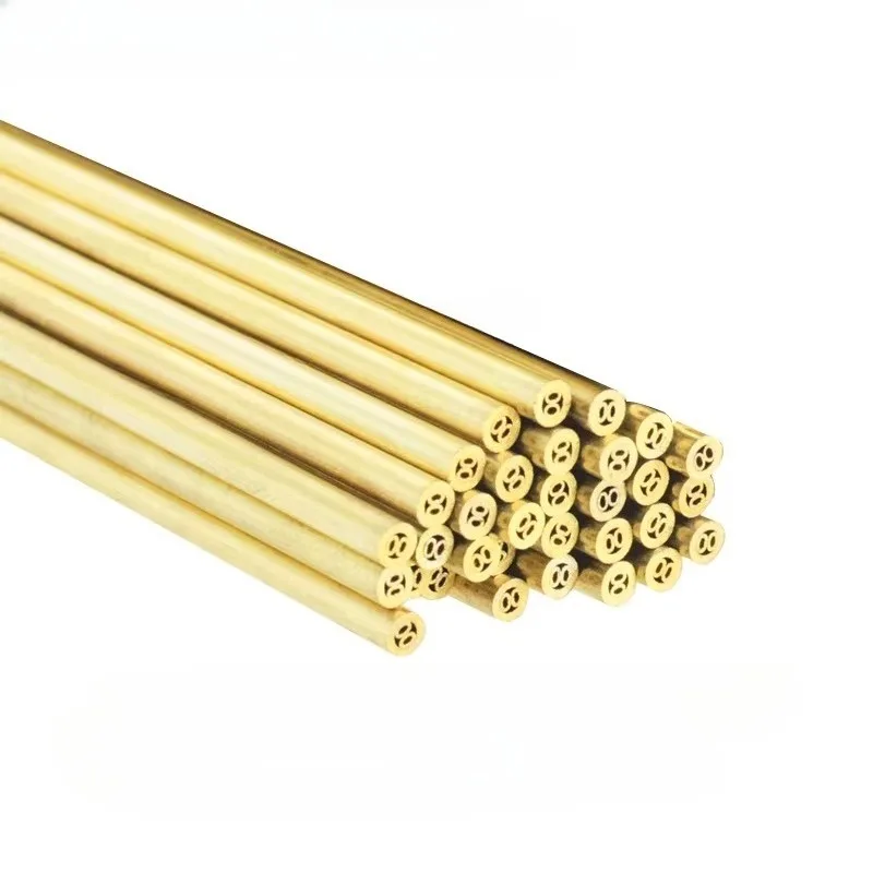 EDM Drilling Brass Electrode Tube Multihole 1.0/2.0/2.5/3.0*500mm 4 Holes for WEDM Drilling Machine