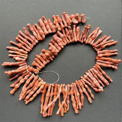 Big Branch Shape Orange Red Grass Coral Beads for Luxury DIY Large Jewelry Making Fashion Necklace