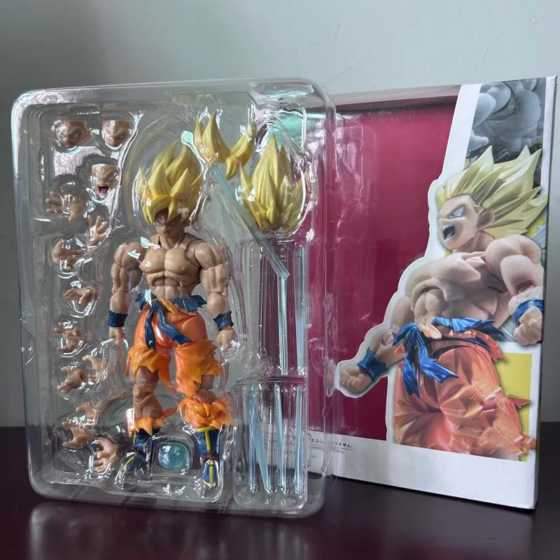 Dragon Ball Z Son Goku SSJ Battle Damage Legendary Super Saiyan Action Figure Model Toys Joint Movable Doll Birthday Present