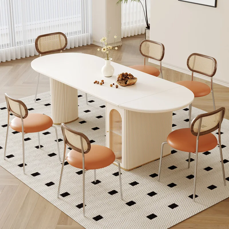 Restaurant Tables Kitchen Table Folding Ceramic Dining Modern Rooms Luxury Elegant Mesa De Cocina Con Sillas Service Extendable