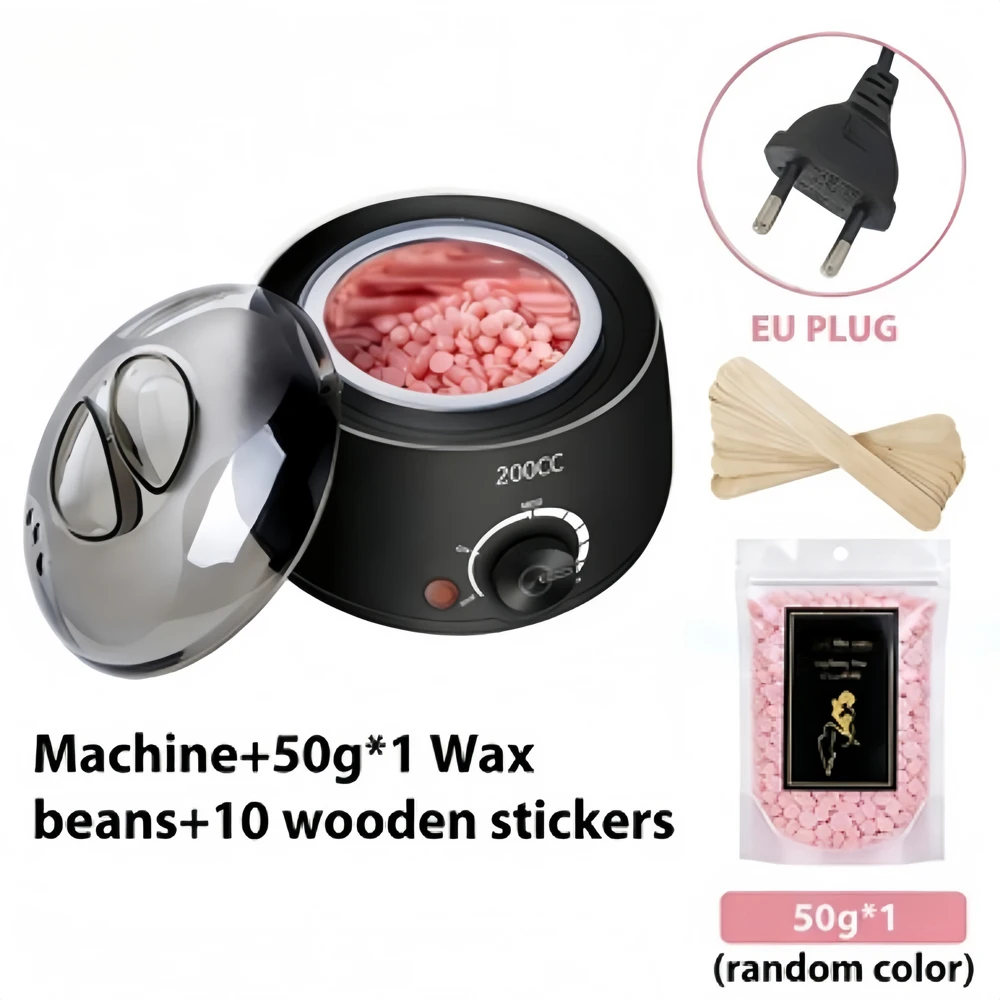 200CC Wax Heater Warmer Ontharing Machine Voor Hand Voet Body Spa Epilator Paraffine Pot + Wax Bonen + wood Sticks