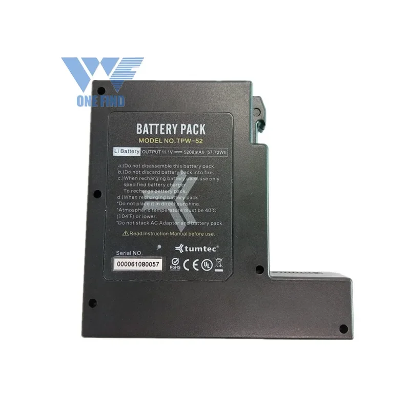 TPW-52 11.1V 5200mAh 57.72Wh Li Ion Battery Used in Tumtec Fusion Splicer