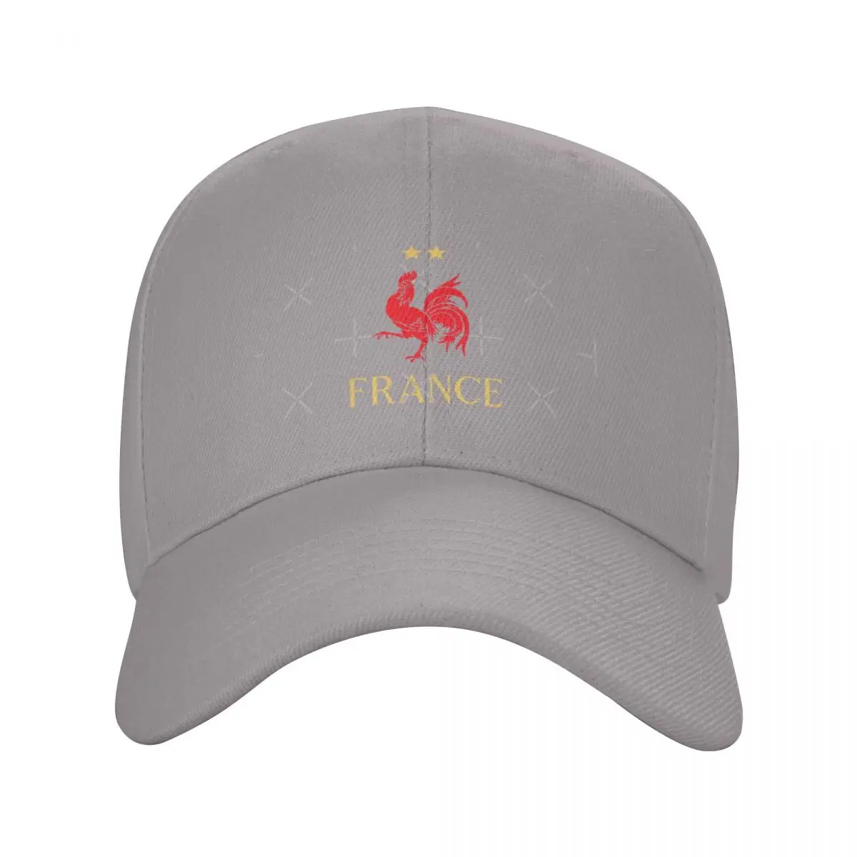 France Red Gold Fashion Baseball Cap Peaked Cap Men's Hat Women's Cap Sun Visor Ladies