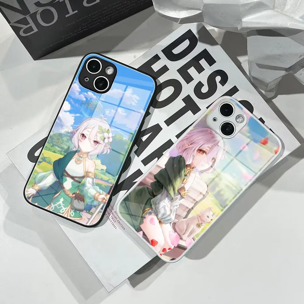 

Princess Connect natsume Phone Case Tempered Glass For IPhone 16 15 Pro Max 14 13 12 Mini Plus Samsung S24 S23 Ultra phone case