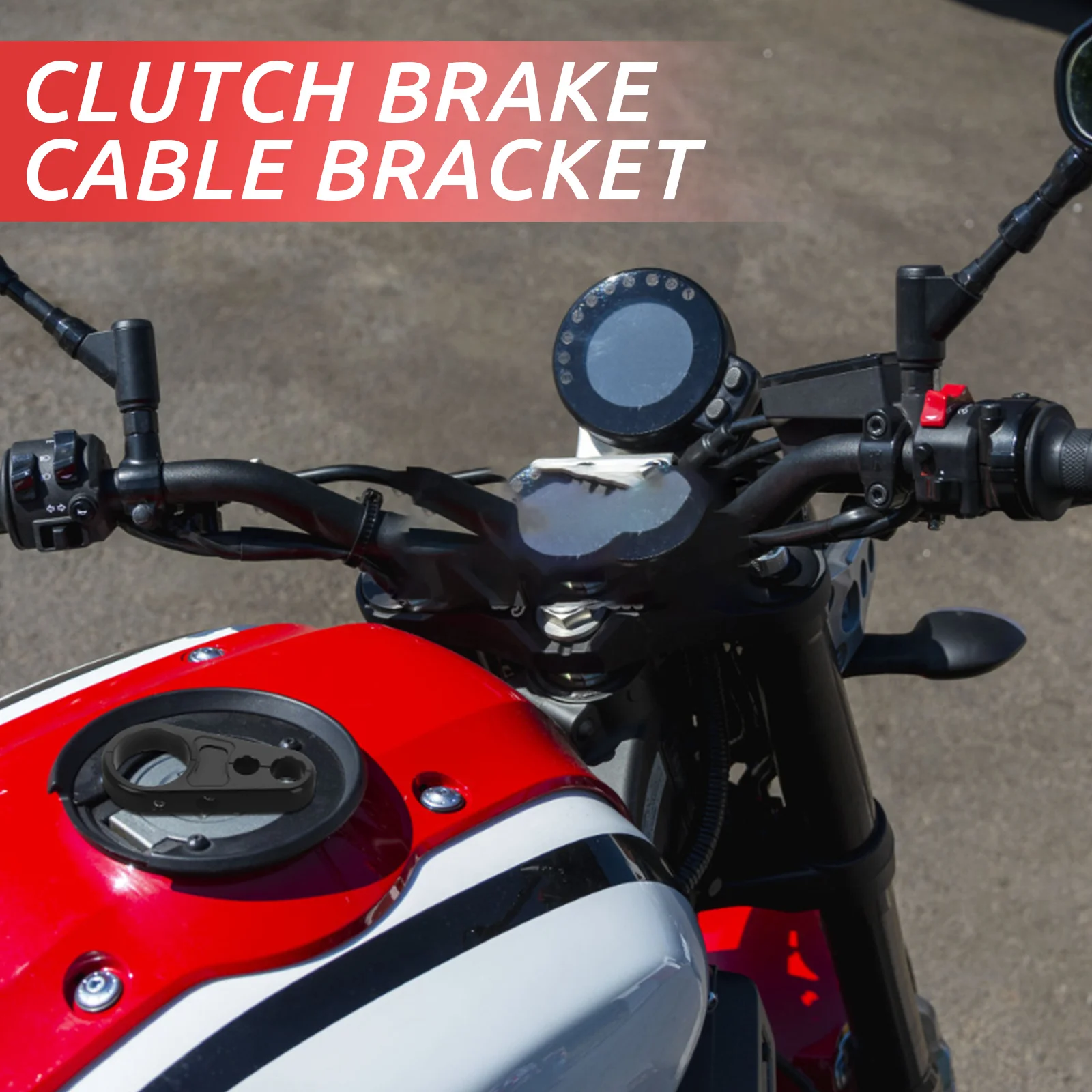 

Motorcycle Handlebar Brake Line Clamp 25mm Clutch Cable Clip Brake Line Support Easy Install Atv Off-Road Handlebar Cable Clamps