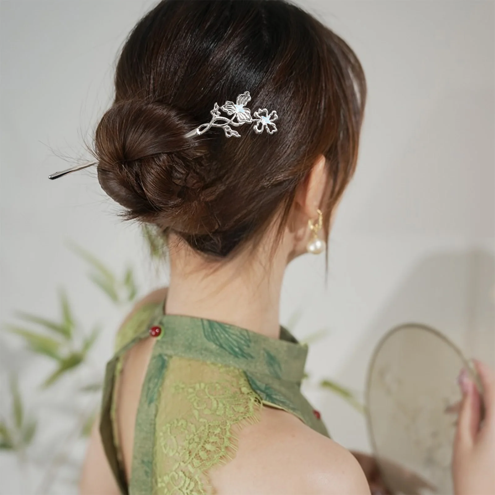 Starry-Sky Moonlight Stone Hairpin Female New Chinese Style Hairpins Modern Hairpin Metal Hair Stick High Grade Hair Accessories image 4