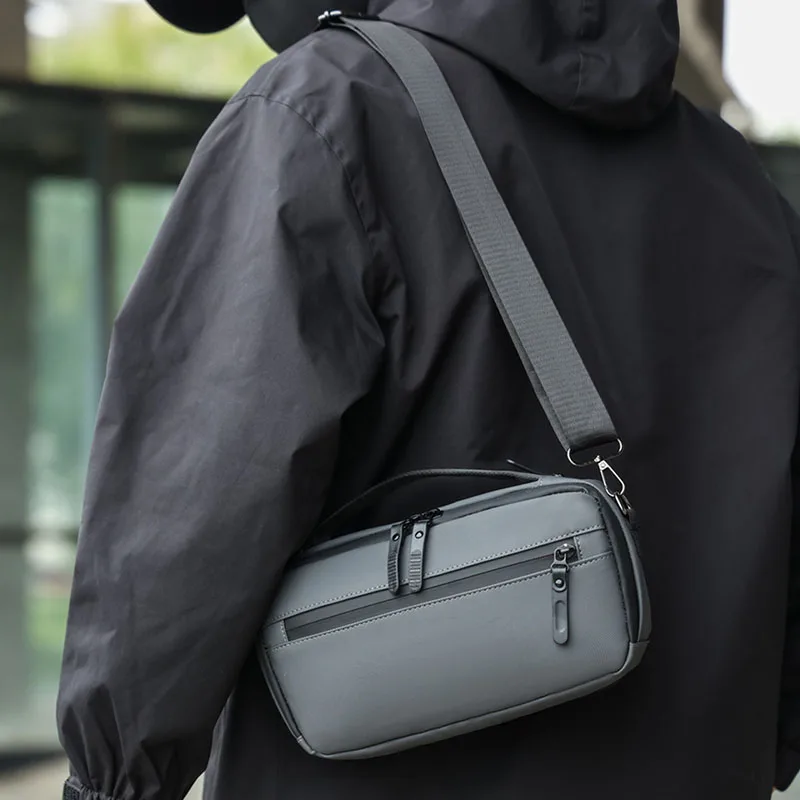 New Square Shoulder Bags for Men Oxford Men's Crossbody Bag Small Satchels Messenger Bag Male Black Business Sling Man Handbag