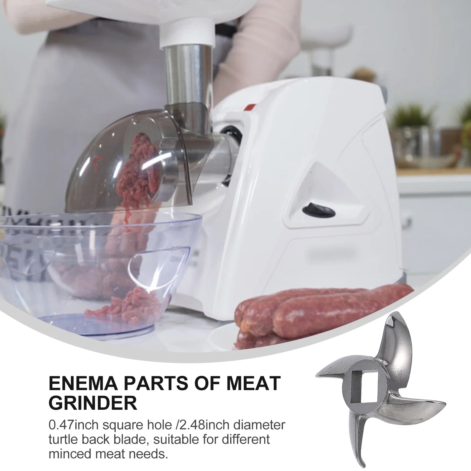 

Meat Grinder Blade 0 47inch Square Hole 2 48inch Diameter Stainless Steel Sausage Maker Kitchen Tool Parts