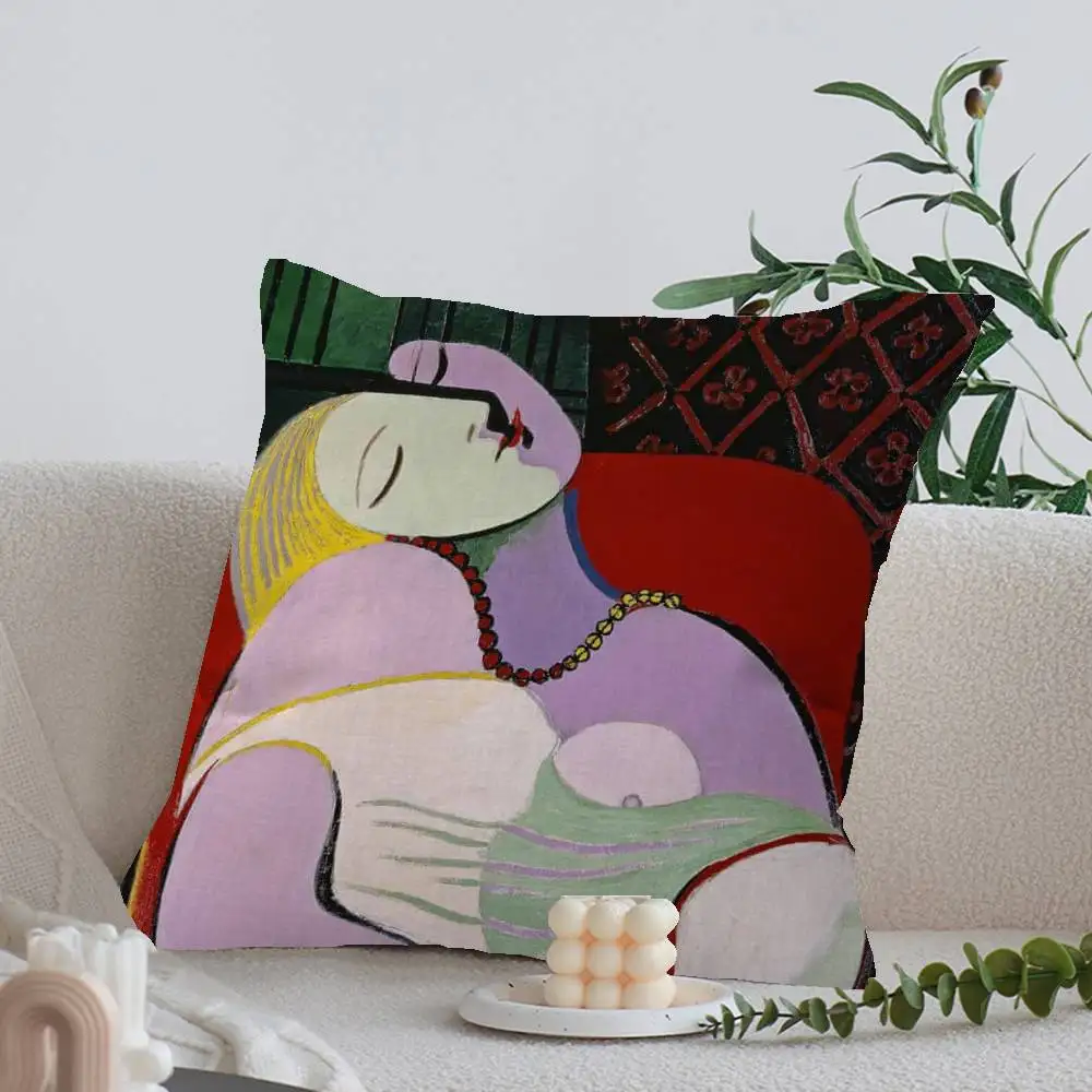 Picasso Famous Canvas Painting Pillow Gift Home Office Decoration Bedroom Sofa Car Cushion Cover case 45x45