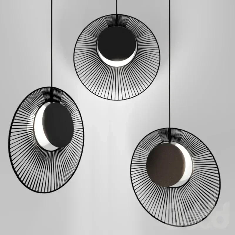 New Style Indoor LED Pendant lights Black Metal Restaurant Lamp Loft Bedroom Hanging Light Fixtures E14 Bulb Cable Adjustable