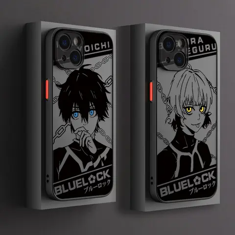 Niebieskie etui na telefon z blokadą Anime dla Huawei P50 P40 Mate 40 30 20 Pro Nova 6 7i Y70 8 10 SE matowa przezroczysta twarda obudowa