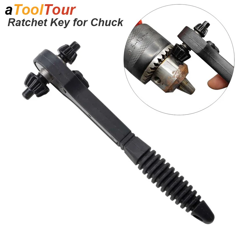 Ratchet Key For Chuck Wrench Spanner Torque Replace Universal 2 In 1 Double Head Power Drill Press Electric Accessory Hand Tool