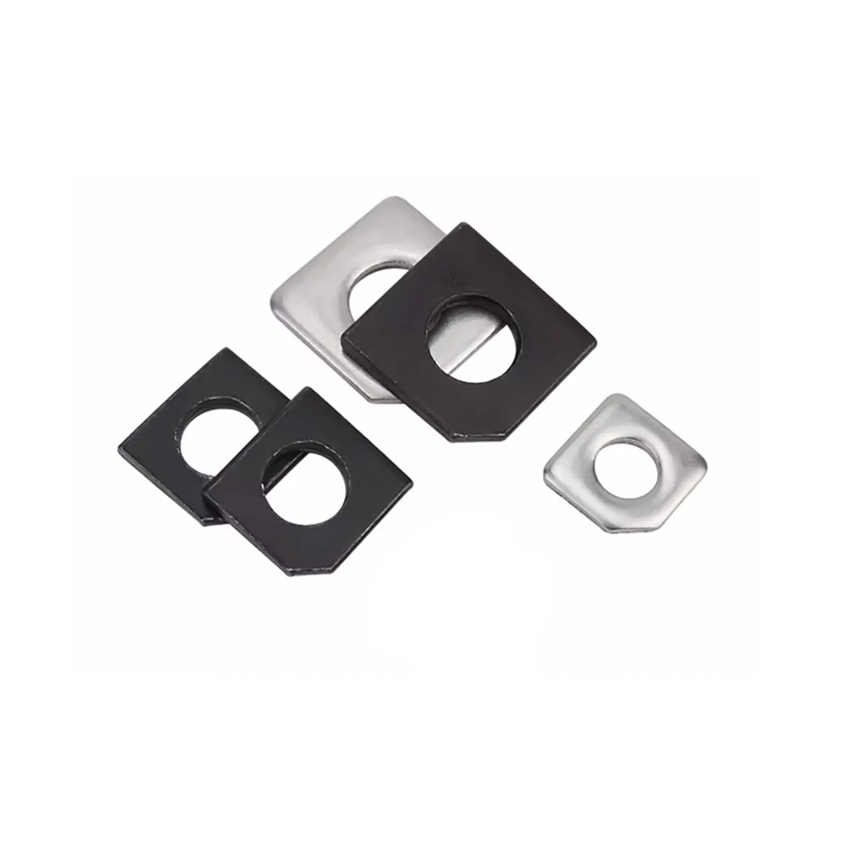 304 Stainless Steel /Carbon Steel Square Slanted Gasket/ i-Shaped Steel Flat Gasket/ Blackened Gasket/Metal Gasket M6-M30