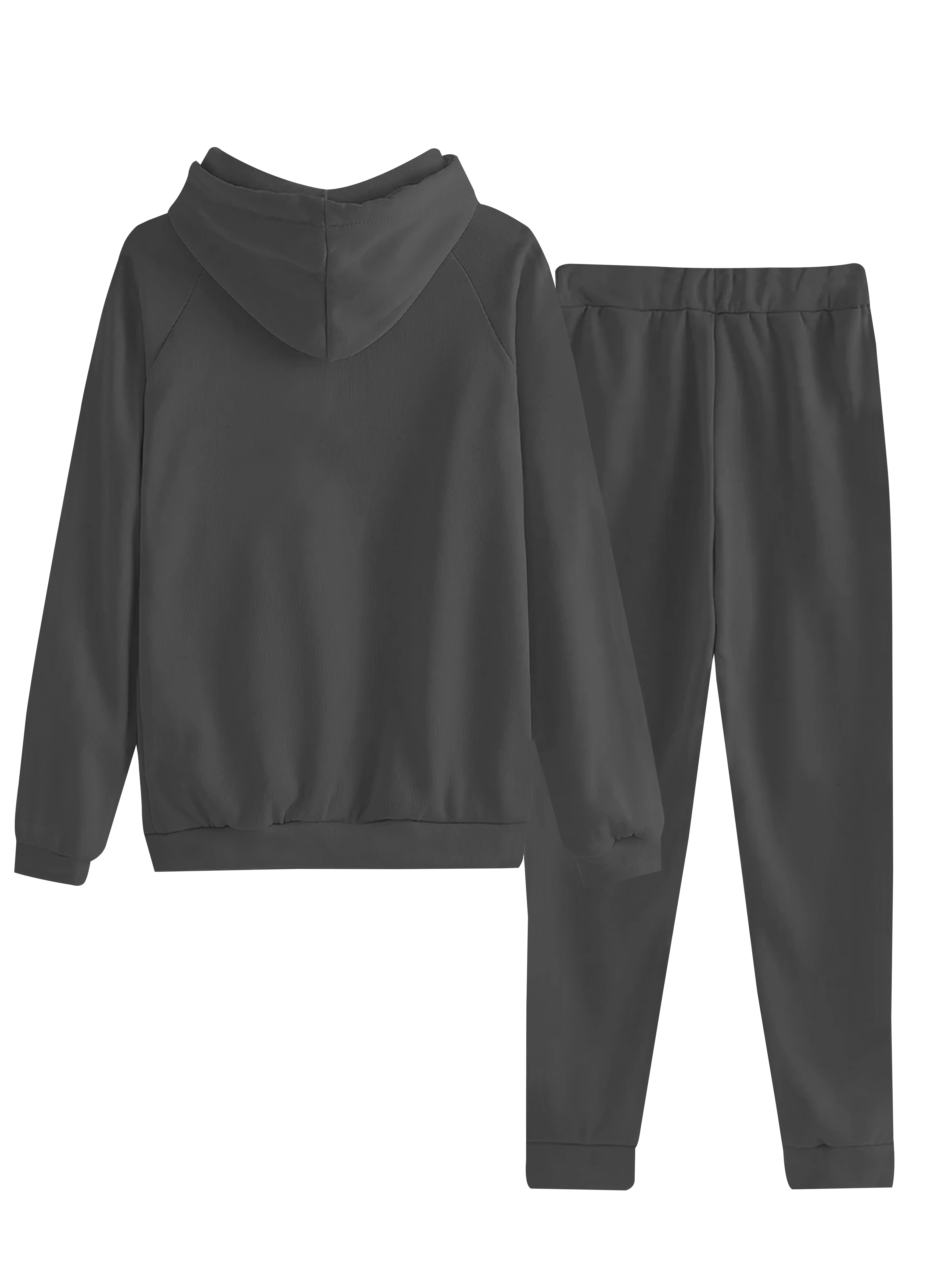 Set di felpe con cappuccio spesse e foderate in pile per l'autunno e l'inverno, stile europeo e americano per coppie di uomini e donne, felpa con cappuccio e pantaloni lunghi, vestibilità regolare, durevole e confortevole
