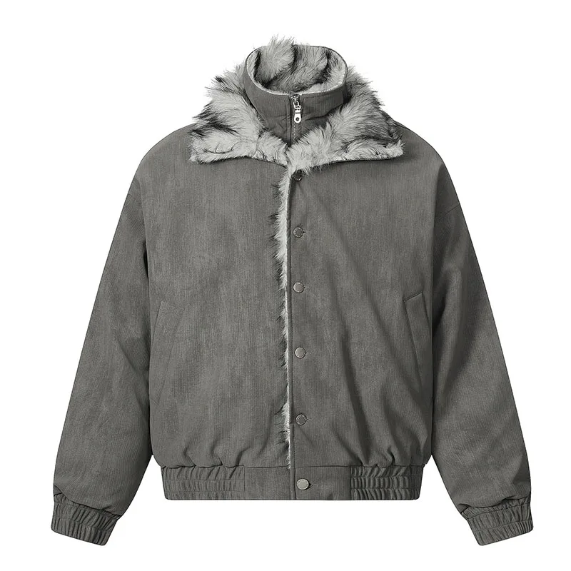 

Винтажные свободные парки в стиле хип-хоп, пальто Harakuju, уличная теплая верхняя одежда, стеганая куртка для мужчин