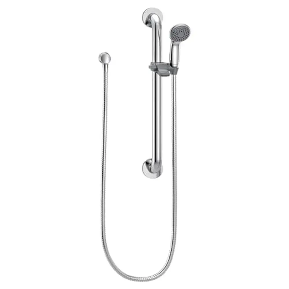 24-Inch Slide Bar Hand Shower System ADA Compliant Chrome Finish Commercial Grade