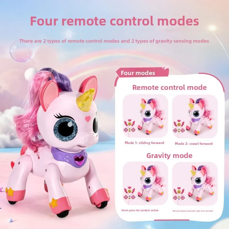 New Intelligent Remote Control Machine Pony Unicorn - Electronic Pet with Magic Wand, Girl's Birthday Gift & Children's Toy