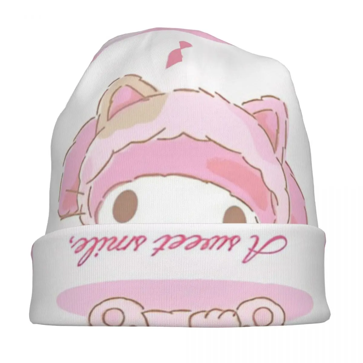 Sanrio Kawaii My Melody Bonnet Hats Fashion Outdoor Skullies Beanies Hats Anime for Men Women Knit Hat Warm Head Wrap Caps