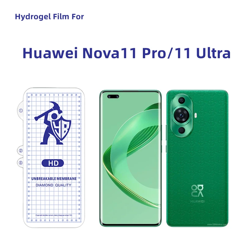 

Прозрачная Гидрогелевая пленка для Huawei Nova11 Ultra 3 шт., протектор экрана для Nova 11 Pro HD, внешняя защитная пленка, не закаленное стекло