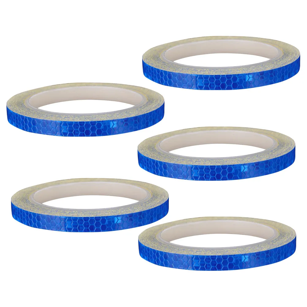 

5Pcs Bike Wheel Reflective Stickers Blue Safety Tape Rim Decoration Reflective Warning Strips for Bicycle Motorbike Mountain