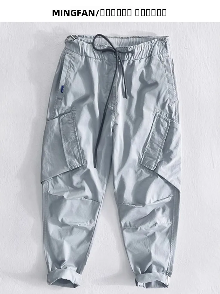 

Мужские брюки G2026 для осени и зимы, прямого кроя, в стиле рабочей одежды, с множеством карманов, повседневные, в национальном стиле, однотонные.