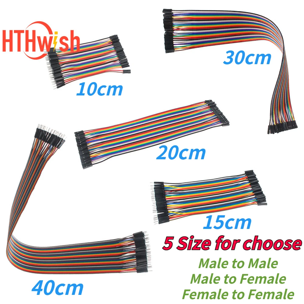 40pcs/120pcs Dupont Line 10CM 15CM 20CM 30CM 40CM 40Pin/120Pin Male to Male/Male to Female/Female to Female Jumper Cable for DIY