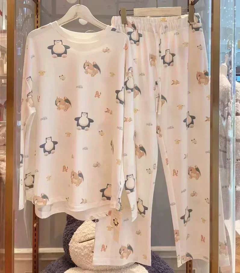 Room Wear Ladies Autumn Women's Pajamas Set Puppy Long Sleeves Trousers 40-65kg Wear （with tags）