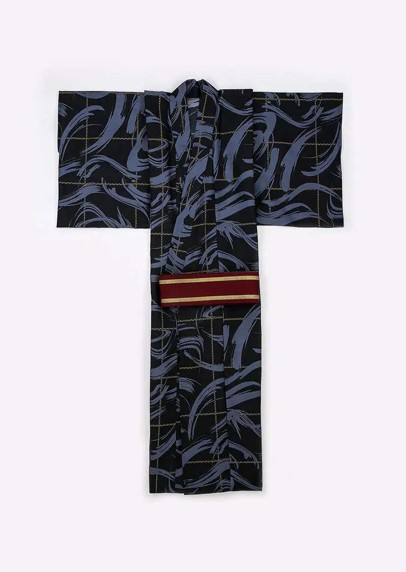 Kimono Bathrobe Men's Japanese Formal Wear Samurai Traditional