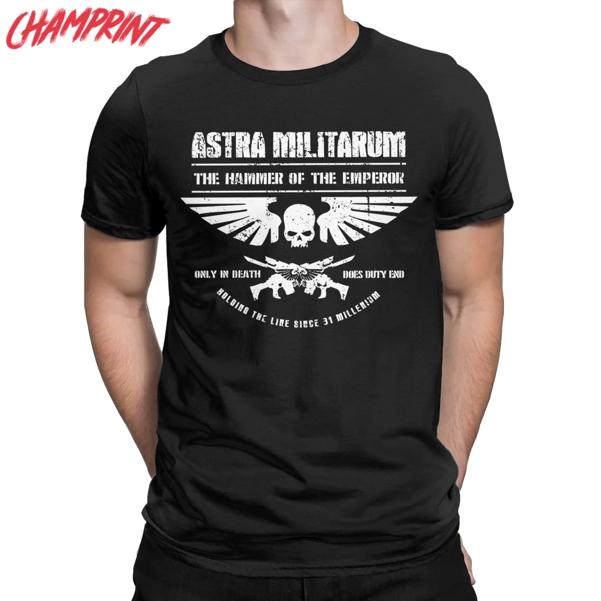 Hammer Of The Emperor Astra Militarum Imperial Guard T Shirts Männer Baumwolle Lustiges T-Shirt Crewneck Tees Kleidung Gedruckt