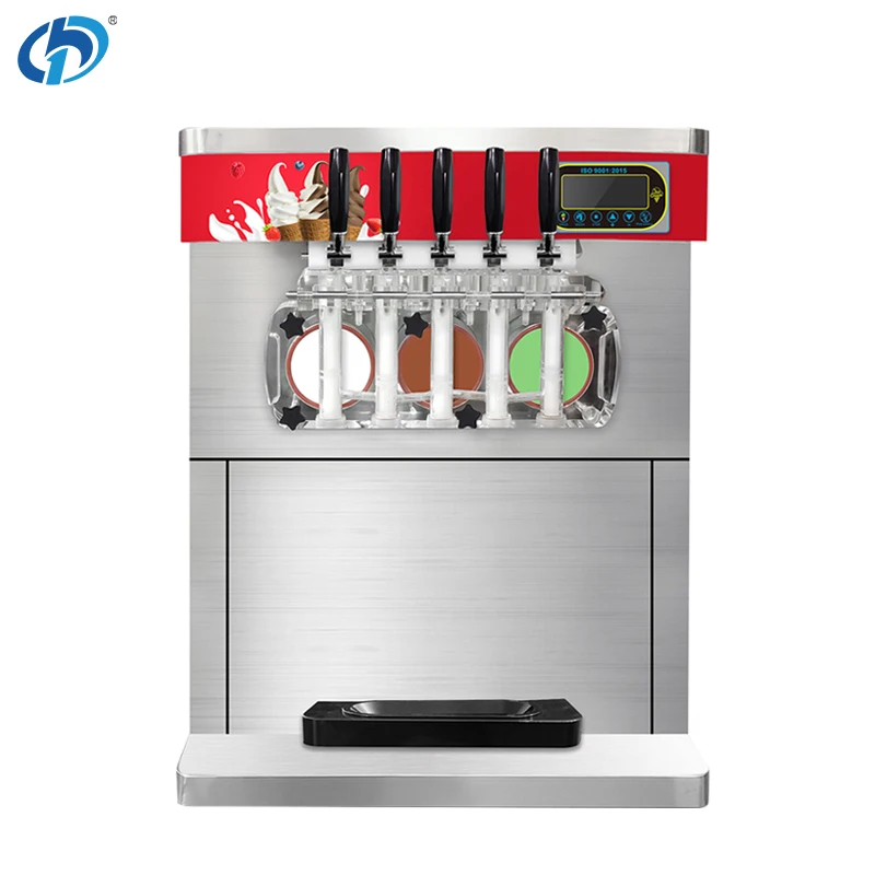 

Ice Cream Making Machine 5 Flavors Automatic Soft Serve Yogurt Icecream Makers Commercial Ice Cream Machine for Sale Price