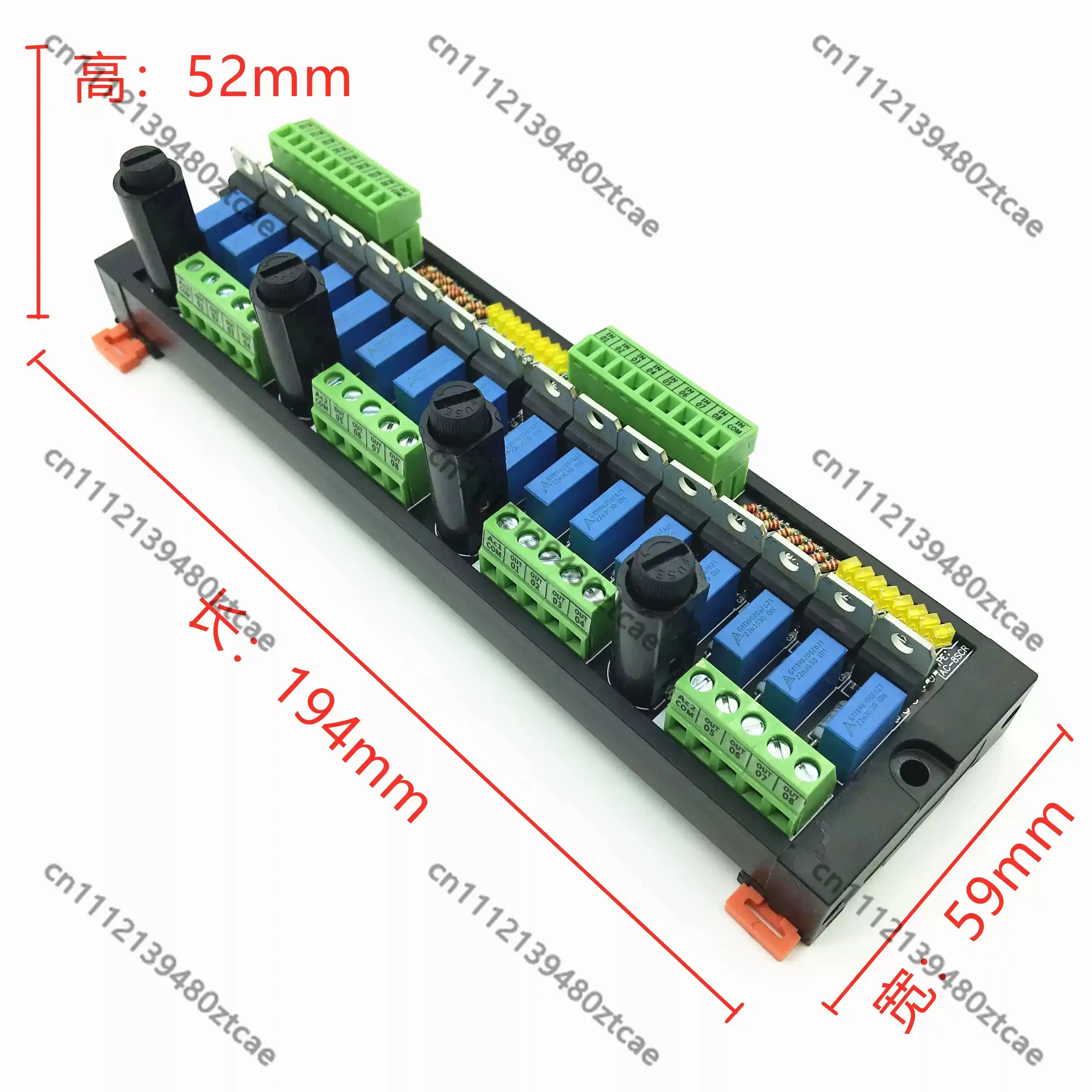 16-Kanal Optokoppler-Isolations-AC-Verstärkermodul Kontaktloses Thyristor-Halbleiterrelais 220V Ausgang SPS-Erweiterungsplatine