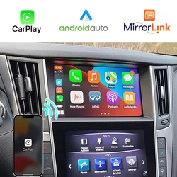 AZTON Car Upgrade Module Android Auto Apple CarPlay for Infiniti Q50 Q60 2014 2013 Screen Mirror Mulitimedia Video Interface